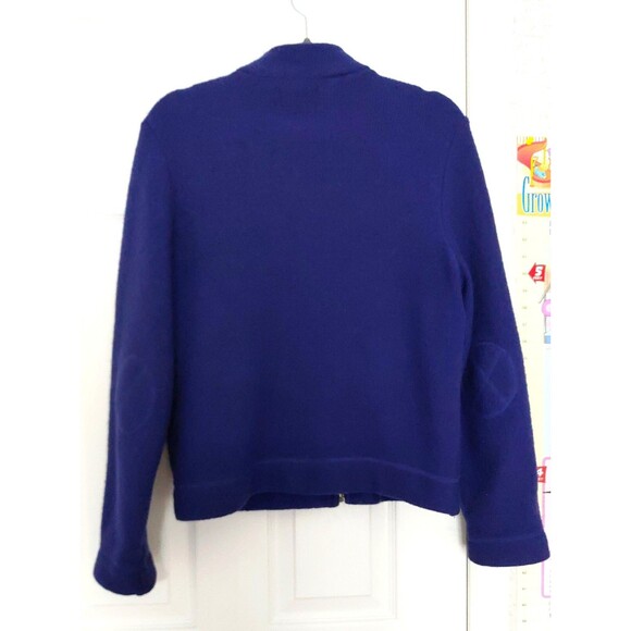 Vintage South Wool Women's Blue Cardigan Medium Boiled Wool Full Zipped - Picture 4 of 8